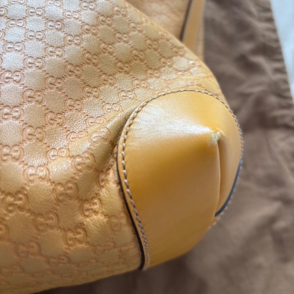 Gucci Mustard Yellow Pebbled Leather Tote 💛 - Picture 6 of 11